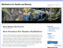 Tablet Screenshot of meditationforbeauty.wordpress.com