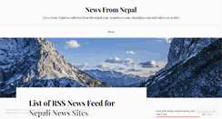 Desktop Screenshot of newsinnepal.wordpress.com