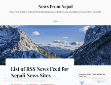 Tablet Screenshot of newsinnepal.wordpress.com