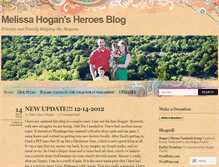 Tablet Screenshot of melissahogansheroes.wordpress.com