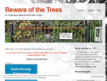 Tablet Screenshot of bewareofthetrees.wordpress.com