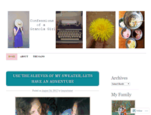 Tablet Screenshot of confessionsofagranolagirl.wordpress.com