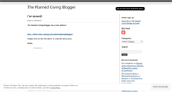 Desktop Screenshot of plannedgivingblogger.wordpress.com