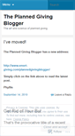 Mobile Screenshot of plannedgivingblogger.wordpress.com