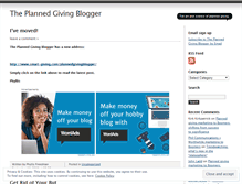 Tablet Screenshot of plannedgivingblogger.wordpress.com