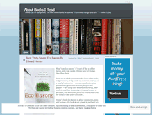 Tablet Screenshot of aboutbooksiread.wordpress.com