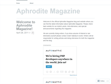 Tablet Screenshot of aphroditemagazine.wordpress.com