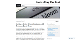 Desktop Screenshot of controllingthetext.wordpress.com