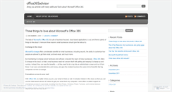 Desktop Screenshot of office365advisor.wordpress.com