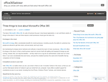 Tablet Screenshot of office365advisor.wordpress.com