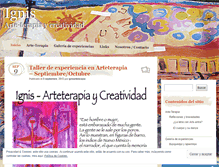 Tablet Screenshot of ignisarteterapia.wordpress.com