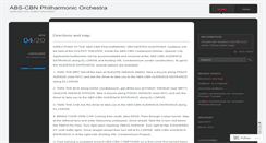 Desktop Screenshot of abscbnphilharmonic.wordpress.com