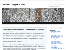 Tablet Screenshot of climatechangereports.wordpress.com