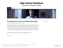 Tablet Screenshot of highschoolvariations.wordpress.com