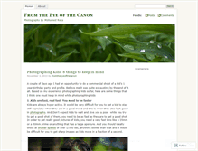 Tablet Screenshot of fromtheeyeofthecanon.wordpress.com
