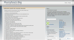 Desktop Screenshot of bhunnylhove.wordpress.com