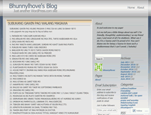 Tablet Screenshot of bhunnylhove.wordpress.com