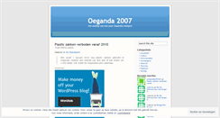 Desktop Screenshot of oeganda2007.wordpress.com