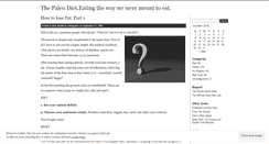 Desktop Screenshot of primaldiet.wordpress.com