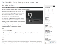 Tablet Screenshot of primaldiet.wordpress.com