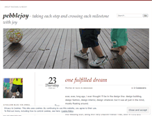 Tablet Screenshot of pebblejoy.wordpress.com