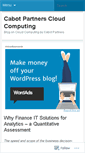 Mobile Screenshot of cabotcloudcomputing.wordpress.com