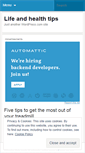 Mobile Screenshot of lifeandhealthtips.wordpress.com