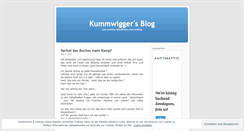 Desktop Screenshot of kummwigger.wordpress.com