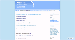 Desktop Screenshot of answeringsubmission.wordpress.com