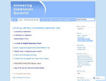 Tablet Screenshot of answeringsubmission.wordpress.com