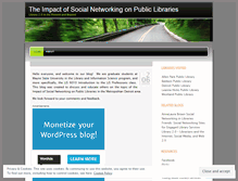 Tablet Screenshot of librarysocialnetworking.wordpress.com