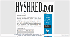 Desktop Screenshot of hvshred.wordpress.com