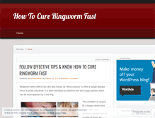Tablet Screenshot of howtocureringwormfast.wordpress.com