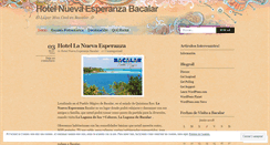 Desktop Screenshot of hotelnuevaesperanzabacalar.wordpress.com