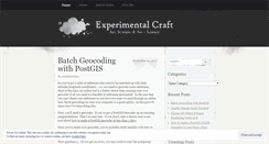 Desktop Screenshot of experimentalcraft.wordpress.com