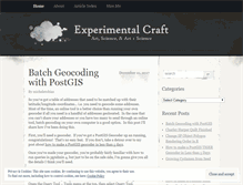 Tablet Screenshot of experimentalcraft.wordpress.com