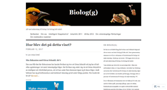Desktop Screenshot of biologg.wordpress.com
