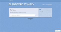 Desktop Screenshot of blandfordstmary.wordpress.com