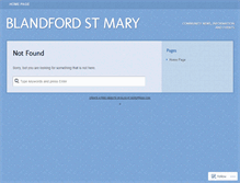 Tablet Screenshot of blandfordstmary.wordpress.com