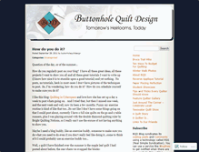 Tablet Screenshot of buttonholequiltdesign.wordpress.com