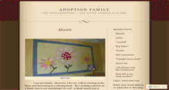 Desktop Screenshot of adoptionfamily.wordpress.com