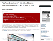 Tablet Screenshot of itsyourexperiment08.wordpress.com