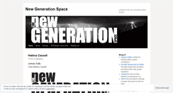 Desktop Screenshot of newgenerationspace.wordpress.com