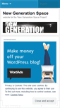 Mobile Screenshot of newgenerationspace.wordpress.com