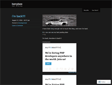 Tablet Screenshot of benybee.wordpress.com
