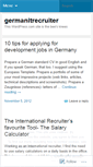 Mobile Screenshot of germanitrecruiter.wordpress.com