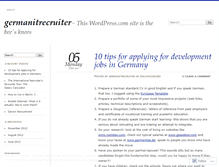 Tablet Screenshot of germanitrecruiter.wordpress.com