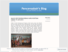 Tablet Screenshot of pencensabah.wordpress.com