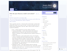 Tablet Screenshot of inspiremath.wordpress.com