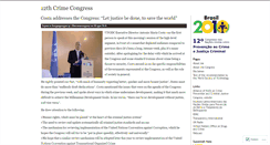 Desktop Screenshot of 12thcrimecongress.wordpress.com